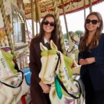Kelly Foran from BBC North West Tonight and Silcock Leisure Group Operations Manager Serena Silcock-Prince at Silcock's Carousel, at an interview about the award of up to £20 million funding to restore and reopen Southport Pier. Photo by Andrew Brown Stand Up For Southport