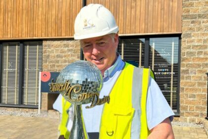 Kingswood Homes site manager Luke Redshaw is taking part in the 2025 Strictly Queenscourt fundraising event in Southport