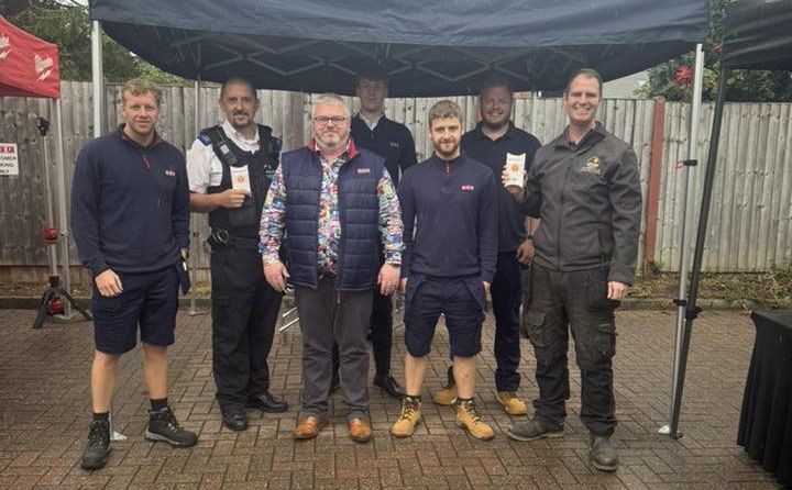 Cllr Mike Sammon attends a trade day at CEF Southport where Merseyside Police held a tool marking stall