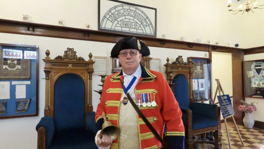 Southport Town Crier Kevin Ruane MBE. Photo by Andrew Brown Stand Up For Southport