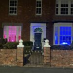 Hope Funeral Care on Church Street in Southport has lit up its windows pink and blue in honour of Baby Loss Awareness Week