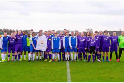 The TNF Group (Thursday Night Football) who have raised over £1,000 for Bebes Hive UK through their game at Fleetwood Hesketh in Southport