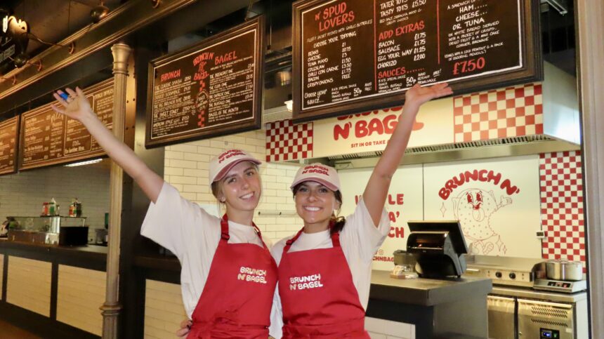 The new Brunch N' Bagel ourlet is opening at Southport Market. It is owned by Leanne Prescott (right) pictured with Grace from Brunch N' Bagel. Photo by Andrew Brown Stand Up For Southport
