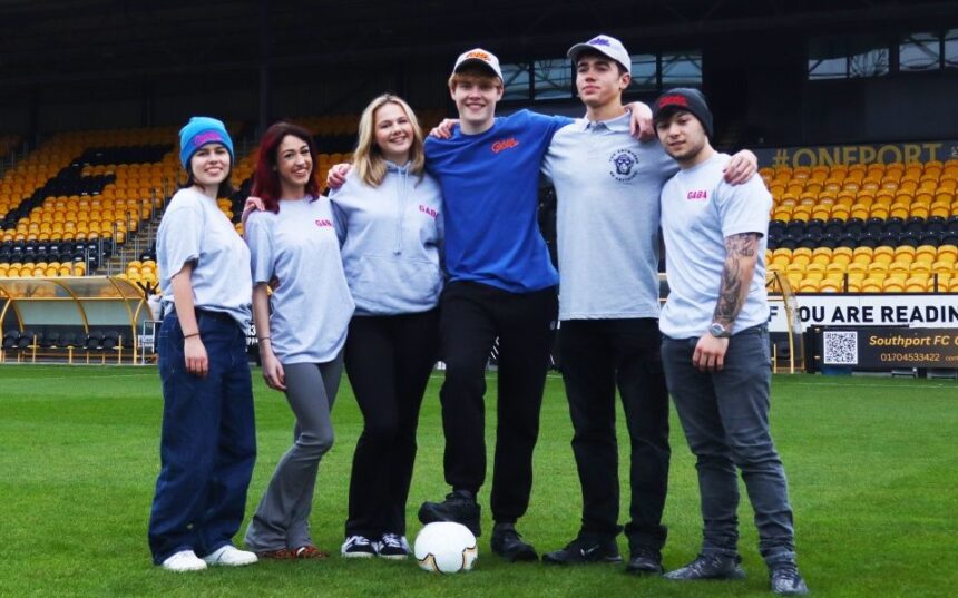 Students from the Fashion & Textiles, Photography, and PE departments at KGV Sixth Form College in Southport took part in a photoshoot for GABA Clothing