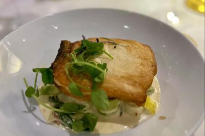 The Lansdowne Bistro in Southport. Grilled halibut