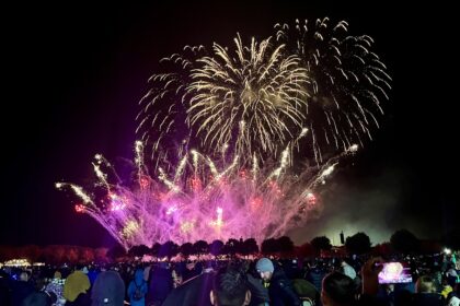 Crowds enjoy the British Musical Fireworks Championship at Victoria Park in Southport. Photo by Andrew Brown Stand Up For Southport