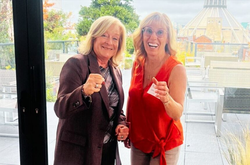 Moira O'Shaughnessy and Bernice Blundell from Financial Planning Corporation in Southport are taking part in Race for a Reason to raise money for Alfie's Squad