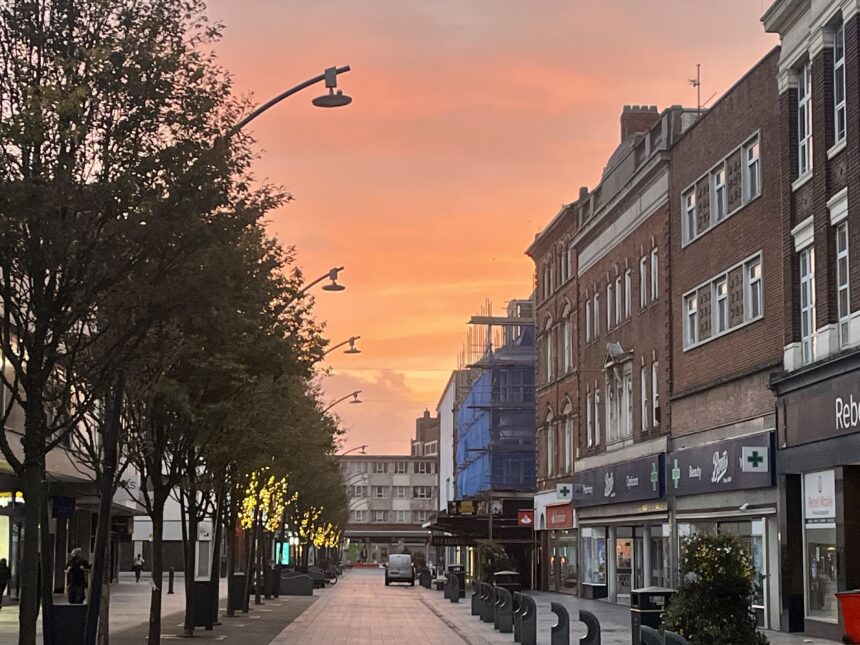 A scenic photo of a sunset on Chapel Street in Southport. Photo by Andrew Brown Stand Up For Southport