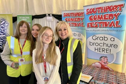 Volunteers at Southport Comedy Festival.