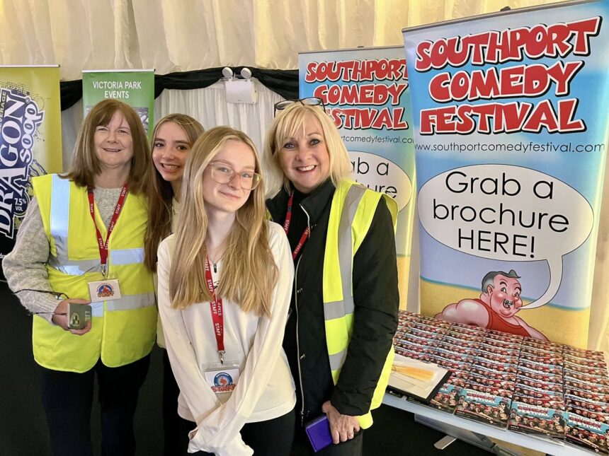 Volunteers at Southport Comedy Festival.