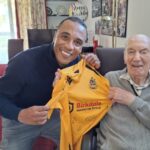 Trevor Hitchen will be a special guest at Southport FC v Halifax Town in the FA Cup. He is pictured with Southport Manager Neil Danns