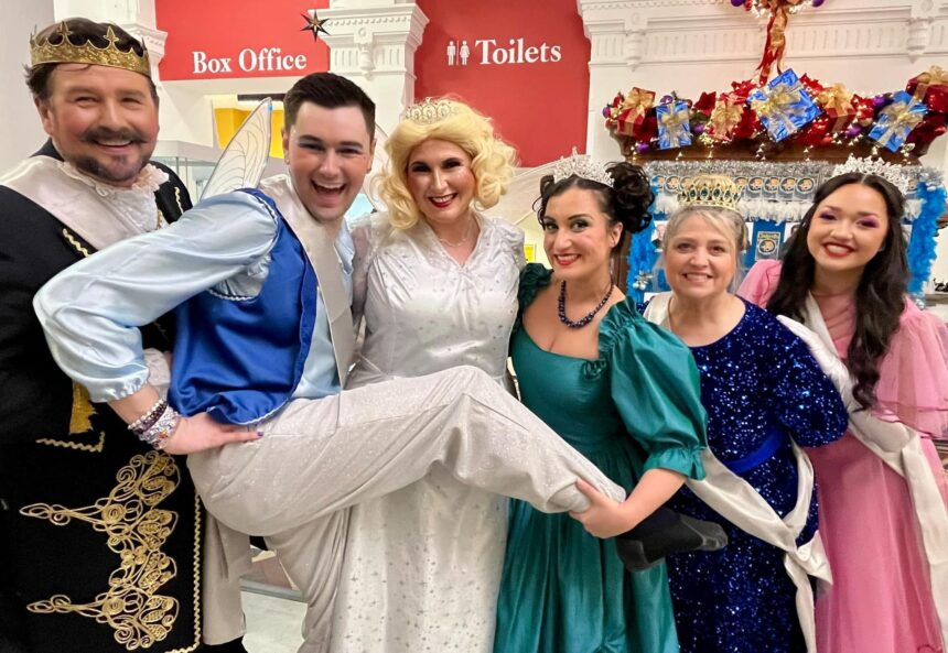 Some of the cast members of the All Souls panto at The Atkinson in Southport in 2025. Photo by Andrew Brown Stand Up For Southport