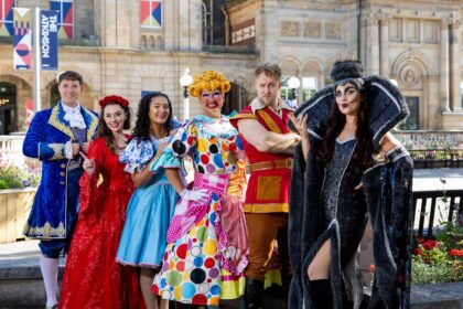 The Beauty and The Beast Cast Outside The Atkinson in Southport