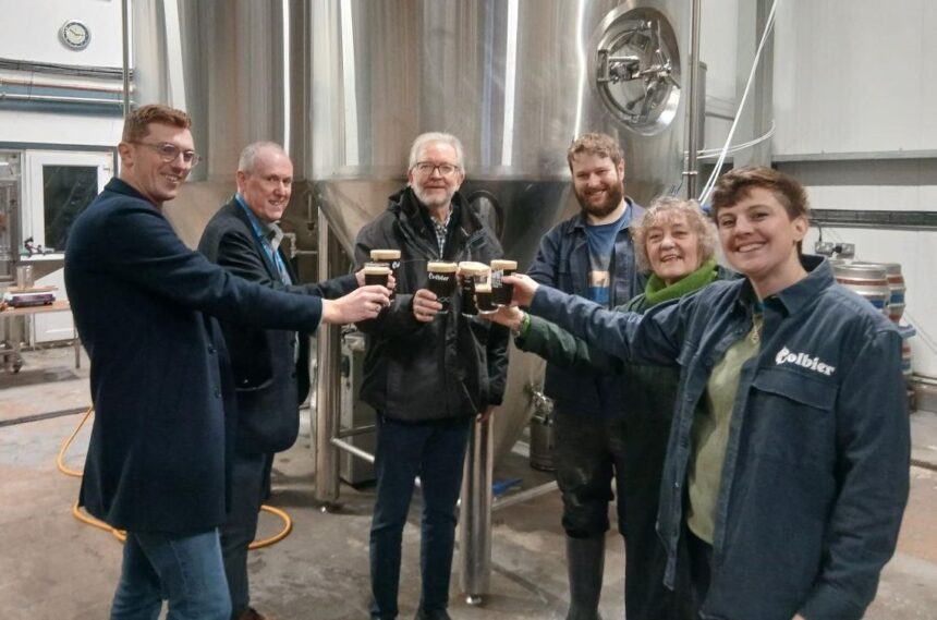 Colbier Beer Co, based in Bootle, was named the UK's best new Independent Brewery at the 2025 SIBA awards. In the image (left to right): Jamie Hannaway, InvestSefton Business Growth Advisor; Mike Mullin, Head of Business Growth & Investment; Peter Dowd MP; Mike Corbett; Cllr Paulette Lappin; Vik Williams