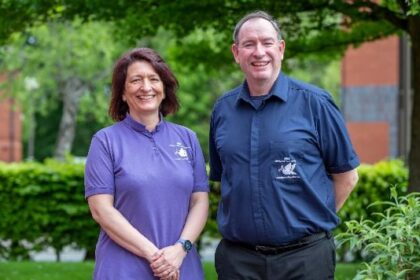 Jan Fraser and Martin Abrams MBE from the Spiritual Care and Chaplaincy Office