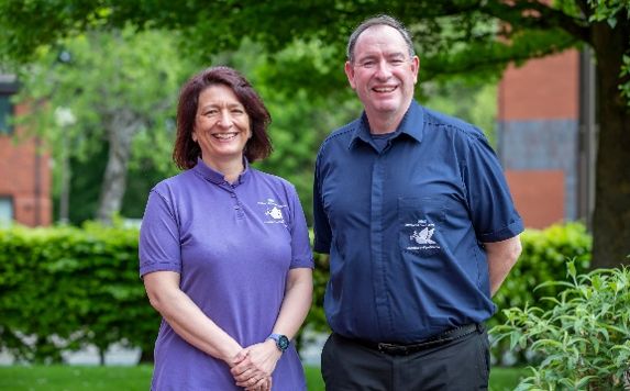 Jan Fraser and Martin Abrams MBE from the Spiritual Care and Chaplaincy Office