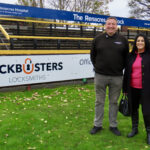 Owners of Lockbusters Locksmiths in Southport Shaun and Lynn Huyton have signed up as sponsors at Southport Football Club. Photo by Andrew Brown Stand Up For Southport
