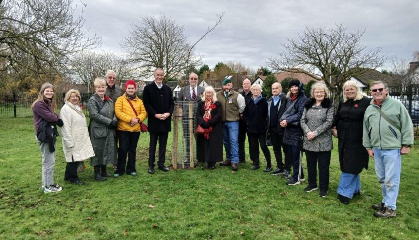 A special ceremony in Formby marked the planting of a commemorative oak tree