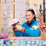 Zulay Sayalero paper folding in her studio