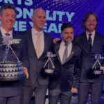 Sergio Aguiar and David Stancombe were presented with the Helen Rollason Award at BBC Sports Personality of the Year 2025