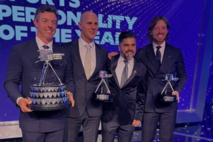 Sergio Aguiar and David Stancombe were presented with the Helen Rollason Award at BBC Sports Personality of the Year 2025