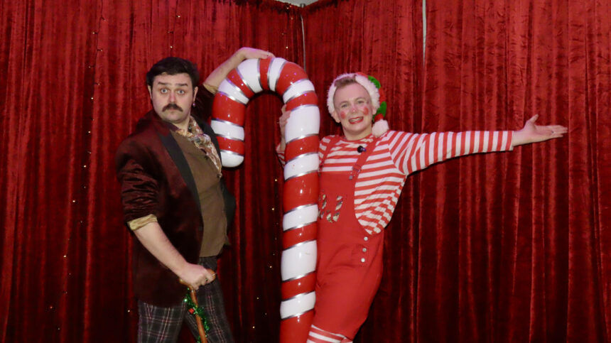 JJ The Elf and Xander Claus at the Candy Cane Club in Southport. Photo by Andrew Brown Stand Up For Southport