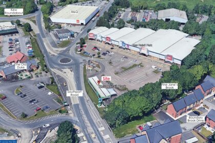 Proposals have been unveiled to build a brand new drive-thru restaurant at Kew Retail Park in Southport. Image by Google Earth