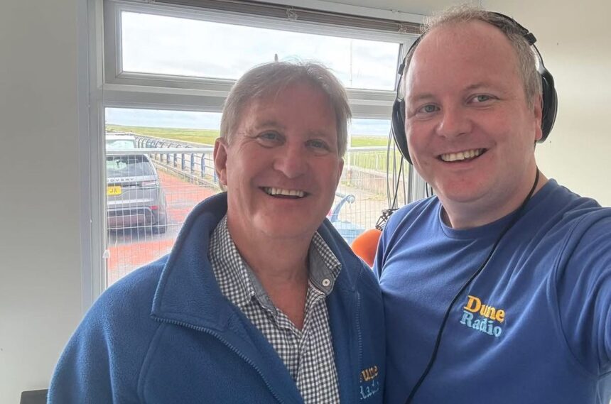 Brent Williams (left) and Andy Hilbert (right) at Dune Radio