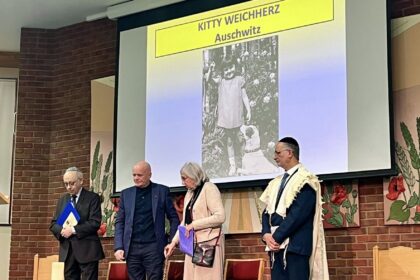 Guests attended the annual Sefton Holocaust Memorial Service at Christ Church in Southport. Michael Braham, Glen Williams, Pauline Collier and Rabbi M.Perez. Photo by Andrew Brown Stand Up For Southport