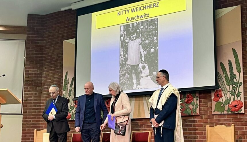 Guests attended the annual Sefton Holocaust Memorial Service at Christ Church in Southport. Michael Braham, Glen Williams, Pauline Collier and Rabbi M.Perez. Photo by Andrew Brown Stand Up For Southport
