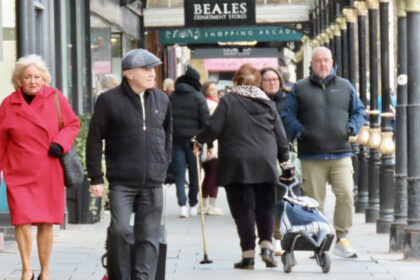 Shoppers enjoy a day out on Lord Street in Southport. Photo by Andrew Brown Stand Up For Southport