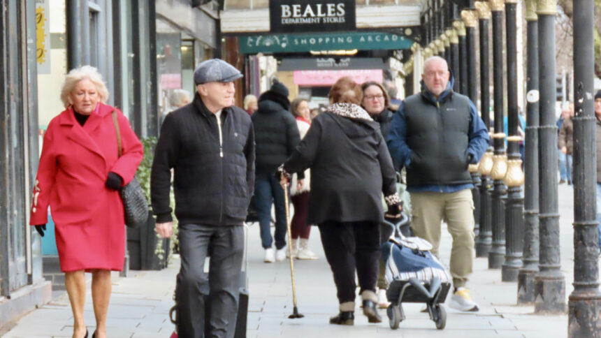 Shoppers enjoy a day out on Lord Street in Southport. Photo by Andrew Brown Stand Up For Southport