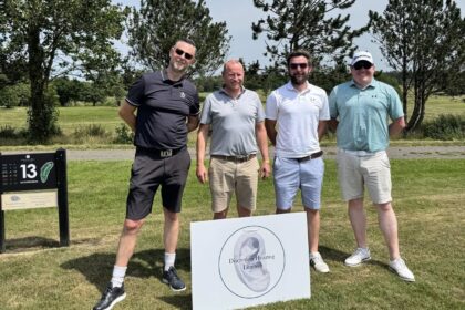 Golfers and supporters of Queenscourt Hospice take part in the 2025 Queenscourt Invitational Golf Day at Hurlston Hall
