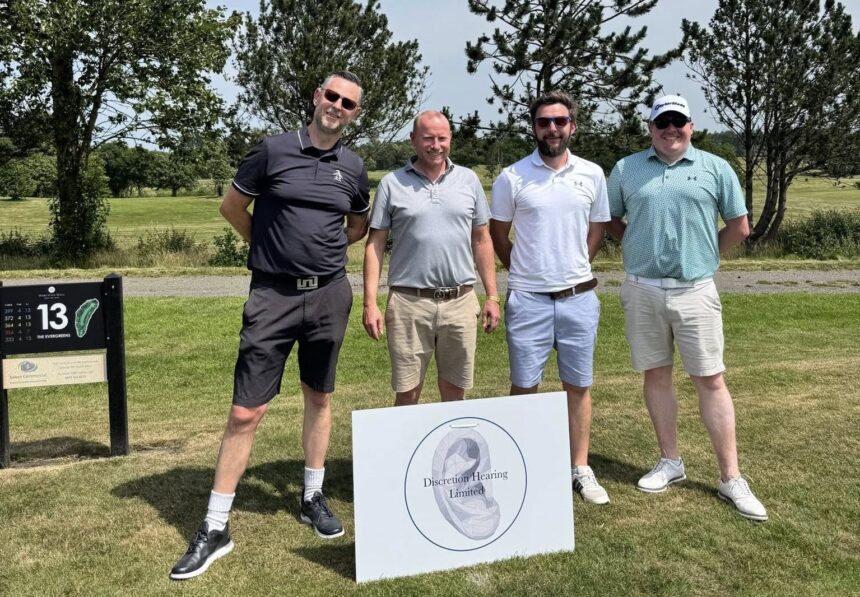 Golfers and supporters of Queenscourt Hospice take part in the 2025 Queenscourt Invitational Golf Day at Hurlston Hall