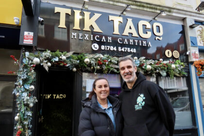 Anthony and Emma Greenland at Tik Taco in Southport. Photo by Andrew Brown Stand Up For Southport