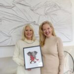 Southport artist Clare Wright at her Clare Wright Art Gallery on Lord Street in Southport with work from her new Calma collection. Photo by Andrew Brown Stand Up For Southport