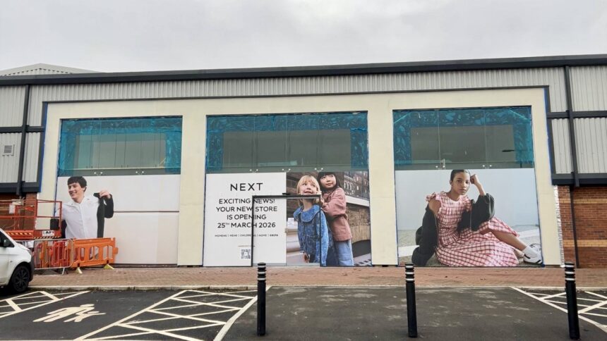 The site of the new Next store at Meols Cop retail park in Southport. Photo by Stand Up For Southport
