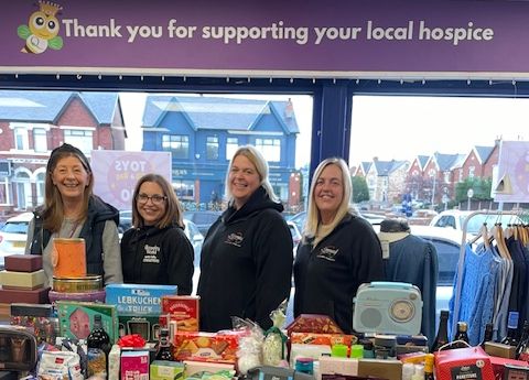 Southport Slimming World members took part in their annual New Year Amnesty, donating unwanted Christmas chocolates, biscuits, bottles, gifts and more raising over £1,500 for Queenscourt Hospice