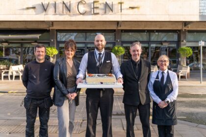 The Vincent Hotel in Southport is honouring its long-serving team members with a celebratory event with a 200th birthday cake which pays tribute to years they have all invested in the venue. Photo by Bertie Cunningham Southport BID