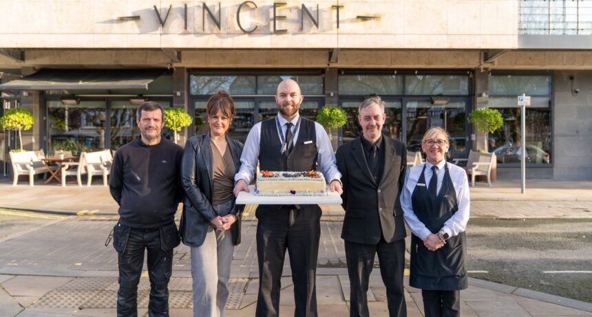 The Vincent Hotel in Southport is honouring its long-serving team members with a celebratory event with a 200th birthday cake which pays tribute to years they have all invested in the venue. Photo by Bertie Cunningham Southport BID