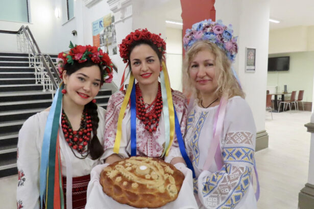Ukrainian Day at The Atkinson in Southport. The event is organised by Nina Karetska (left). Photo by Andrew Brown Stand Up For Southport