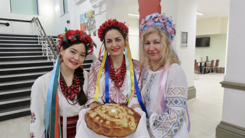 Ukrainian Day at The Atkinson in Southport. The event is organised by Nina Karetska (left). Photo by Andrew Brown Stand Up For Southport