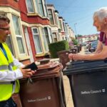Kevin Shields, Service Manager for Waste Management and Street Cleansing at Sefton Council and local resident on the day her wheelie bin was delivered