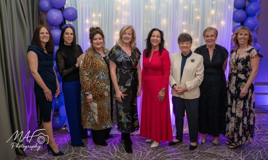 The FPC team at the Queenscourt Hospice International Women's Day celebration at the Grand Southport. Moira O'Shaughnessy, Managing Partner at FPC, is fourth left. Photo by MAF Phootgraphy