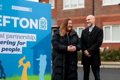Left to right: Sefton Council Leader Cllr Marion Atkinson and The Sovini Group CEO Roy Williams