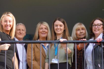 (l-r) Sarah Thomas Housing Manager Crosby Housing Association; Cllr Daren Veidman; Clare Porter, Sefton Council Social Housing Support Officer; Suzanne Blundell, Sefton Council Social Housing ManagerMandy Elliott Chief Executive Crosby Housing Association; Cllr Diane Roscoe