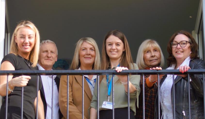 (l-r) Sarah Thomas Housing Manager Crosby Housing Association; Cllr Daren Veidman; Clare Porter, Sefton Council Social Housing Support Officer; Suzanne Blundell, Sefton Council Social Housing ManagerMandy Elliott Chief Executive Crosby Housing Association; Cllr Diane Roscoe