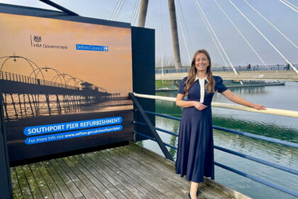 Silcock Leisure Group Head of Operations Serena Silcock-Prince is delighted to see the Government giving the green light to the £20 million restoration of Southport Pier. Photo by Andrew Brown Stand Up For Southport