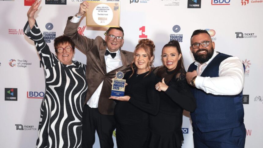 The Bold won Small Serviced Accommodation of the Year at the Liverpool City Rergion Tourism Awards
