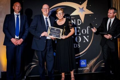 Diane and Byron Chapman, who run Southport Off-Key Choir, were presented with Sefton Diversity and Inclusion Award sponsored by Sefton Council by Sefton Council Chief Executive Phil Porter at The Grand in Southport. Photo by Kevin Brown Photography